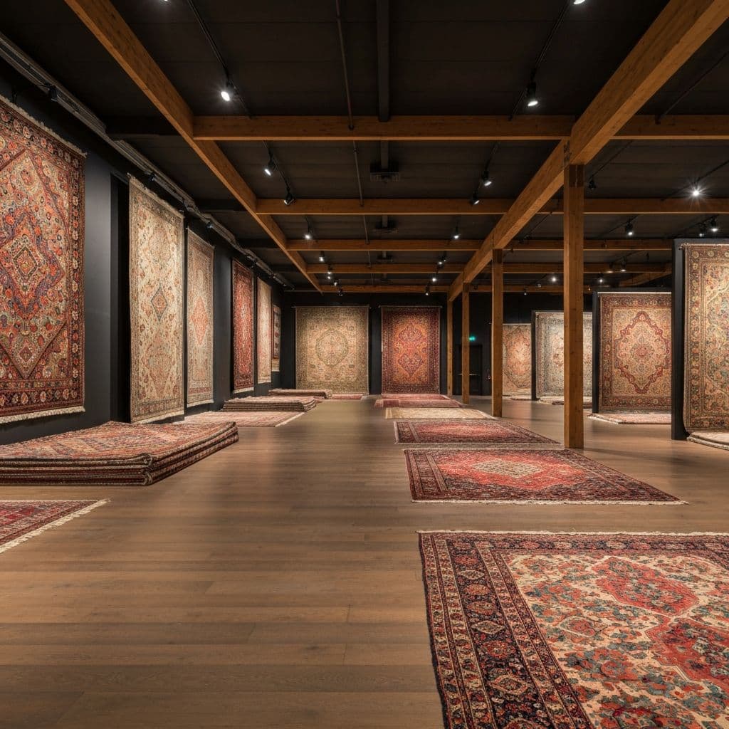 Rugs Land showroom in Watford, UK