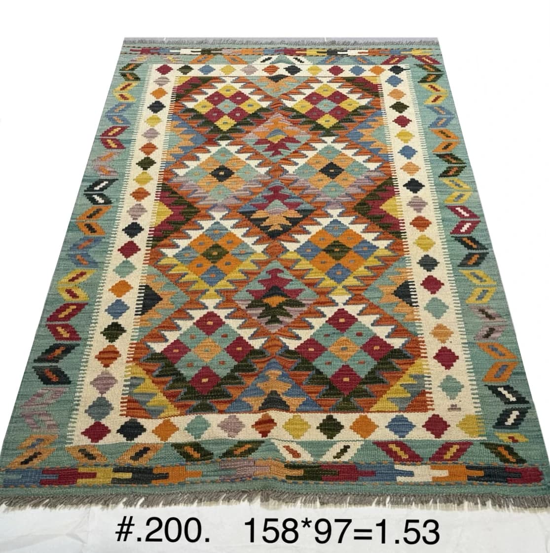 Multicolour Afghan Tribal Kilim