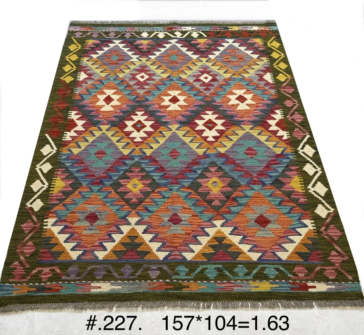 Multicolour Tribal Kilim — Afghan Handwoven