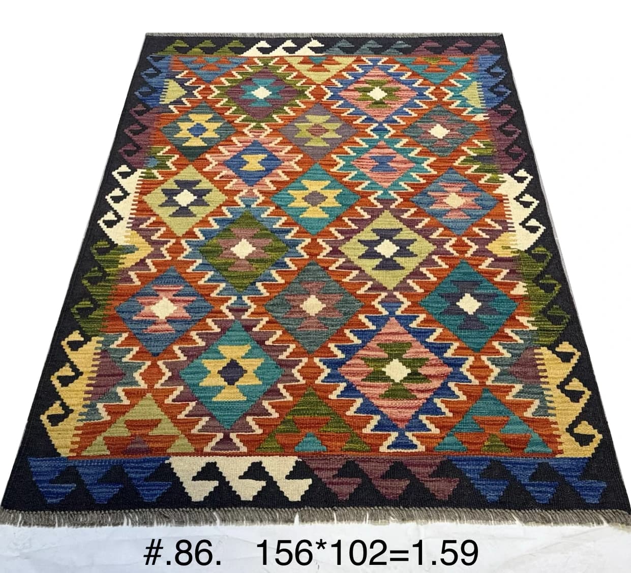 Tribal Multicolour Diamond Kilim