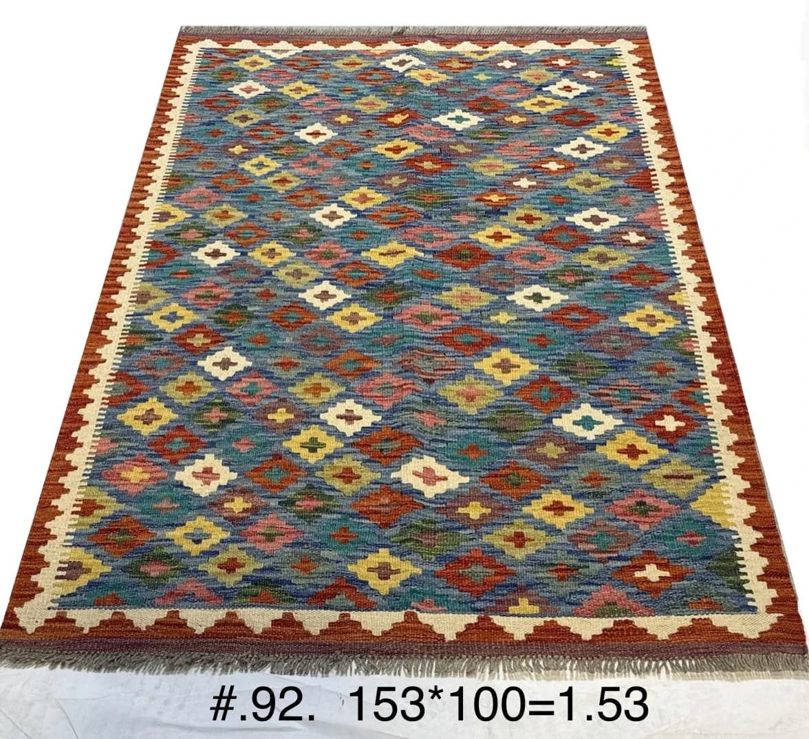 Multicolour Afghan Flat‑Woven Kilim