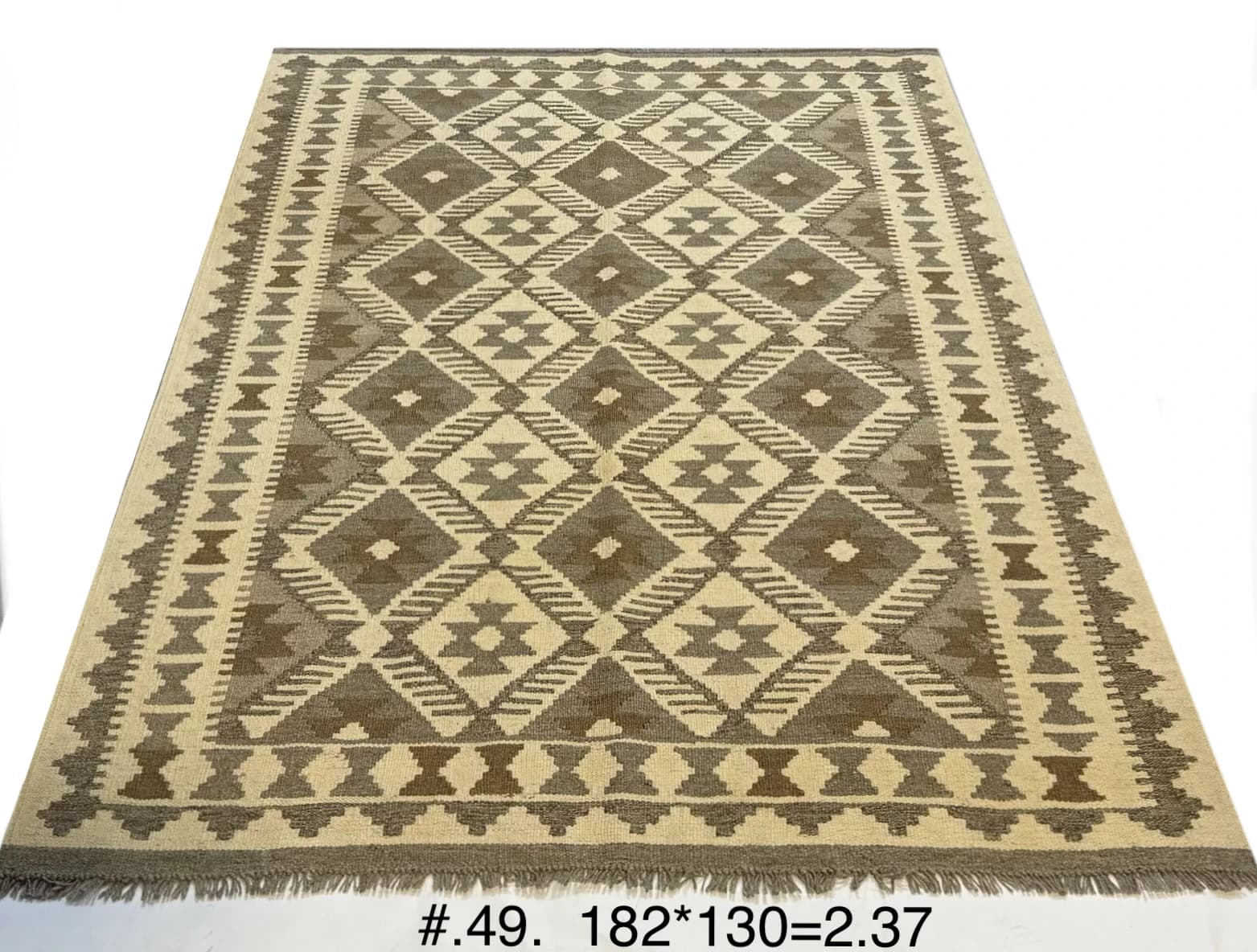 Neutral Diamond Kilim