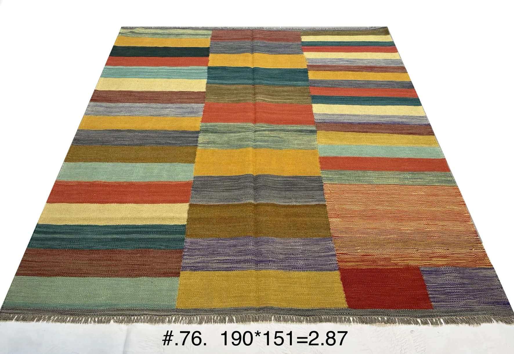 Striped Multi‑colour Afghan Kilim