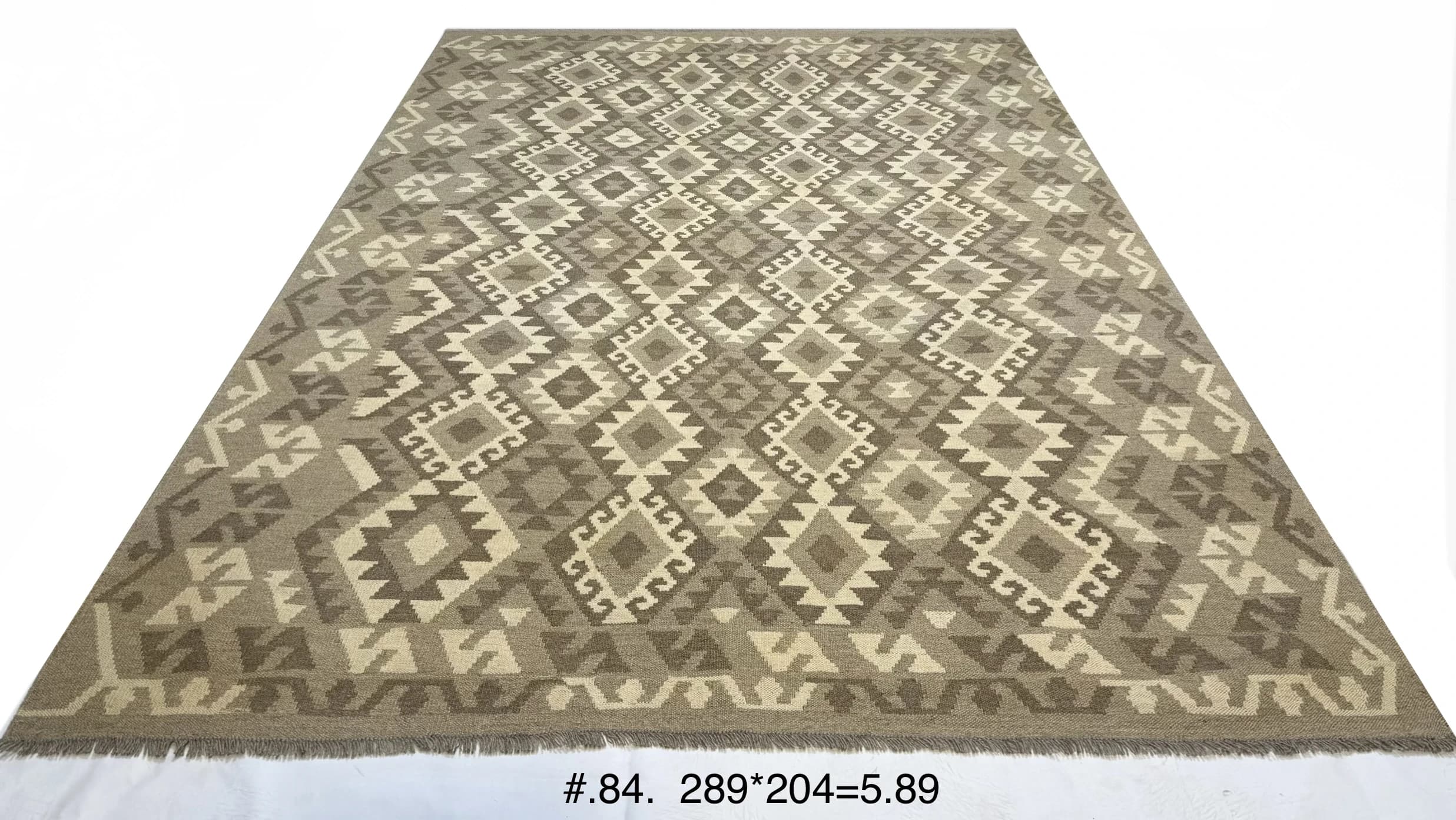 Afghan Diamond Kilim in Natural Tones