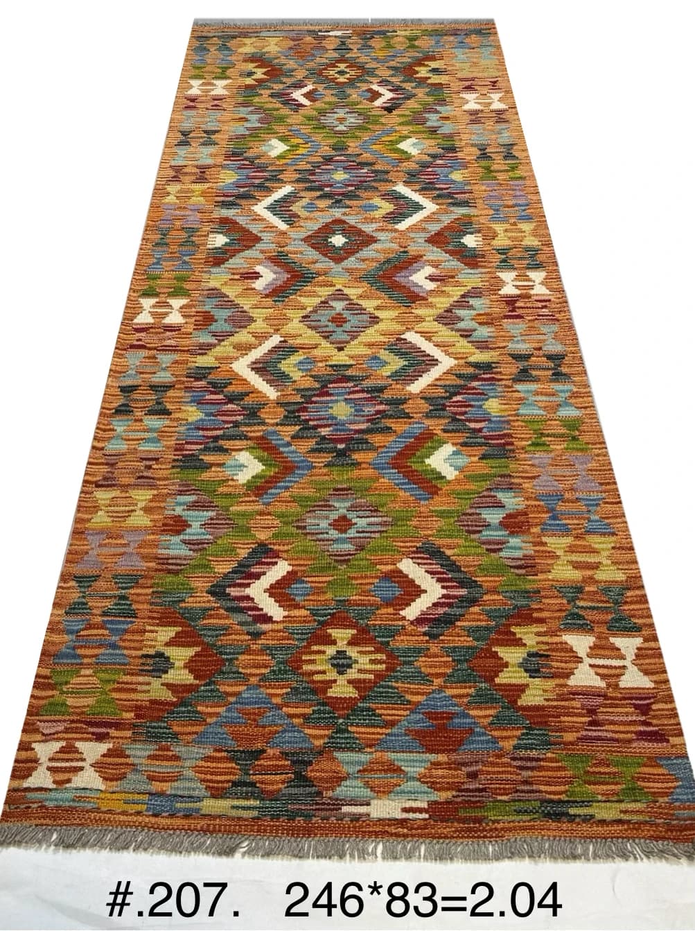 Multicolour Afghan Kilim Runner