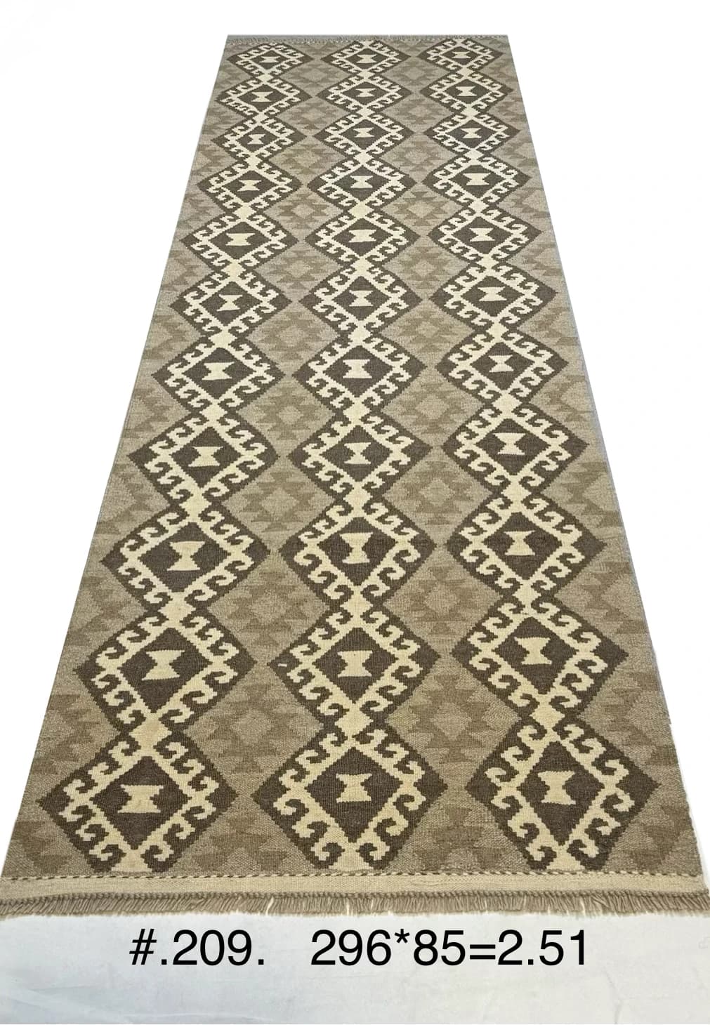 Beige Tribal Kilim Runner